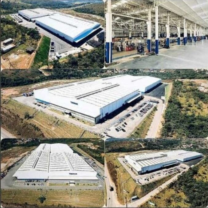 LR EMPREENDIMENTOS - Obra: Tiberina-Automotive. Ampliação de um galpão com 12.400 m2 (incluso marquise) - Peso: 102 Toneladas - Cidade: Juatuba-MG.